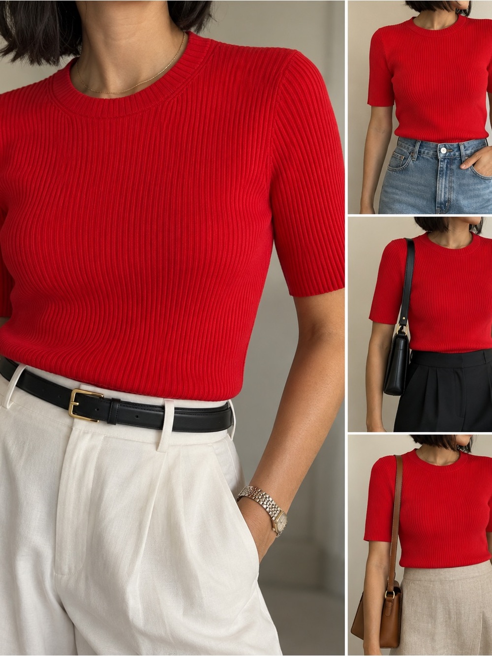 Phillip lim wool lux rib short sleeve sweater size M